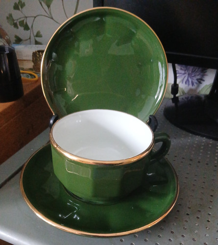 Apilco porcelain green - apilco, bistro